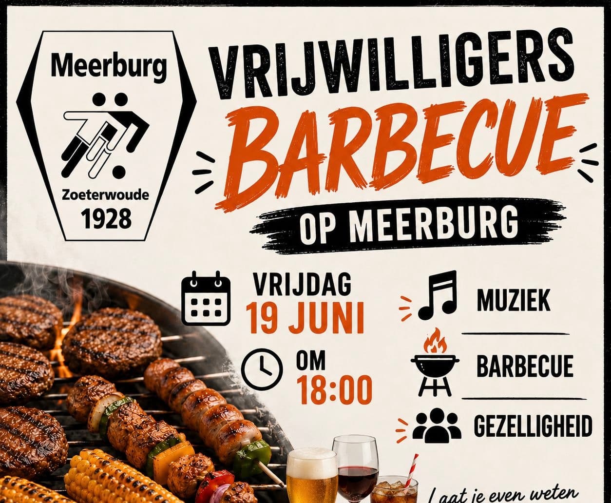 Kom je ook naar de BBQ voor vrijwilligers?
